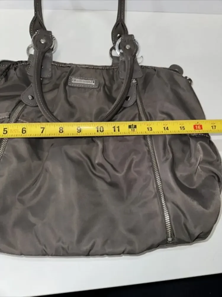Storksak Nylon Diaper Baby Bag‎ with Detachable Purse Shoulder Strap Taupe Brown